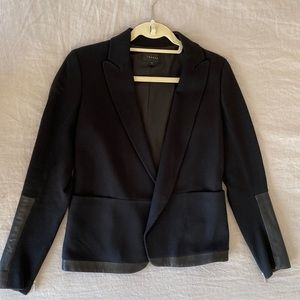 Theory | Blazer with Leather Detail, 0